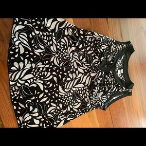 Cute black with white pattern top